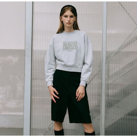 Marithé François Girbaud Sweatshirt Women’s Small Gray NWT Korean Fashion Y2K - Picture 2 of 16